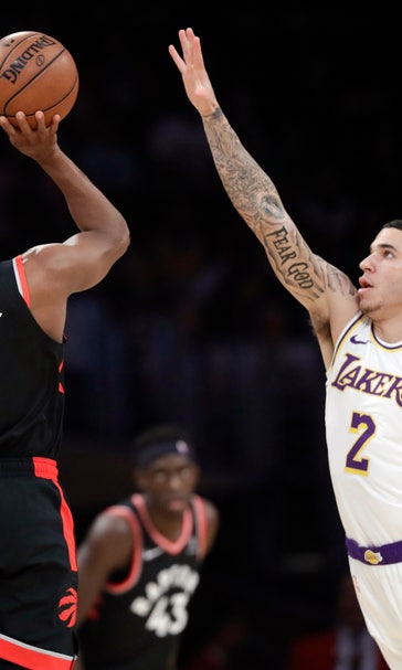 Ibaka’s career-high 34 sends Raptors past Lakers, 121-107
